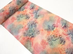 アンティーク　疋田に枝梅模様　暈し　羽尺反物